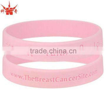 Custom Light Pink Personalized Silicone Bracelet