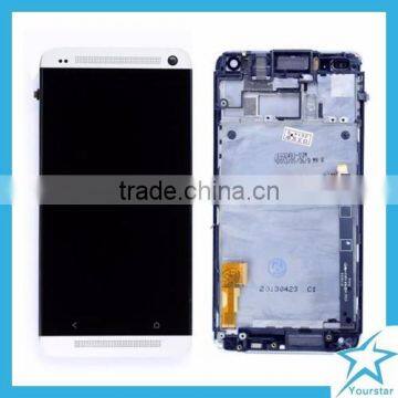 For HTC One M7 LCD With Touch Screen Digitizer And Frame