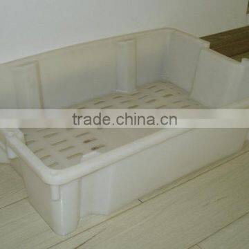 BX0356 30KG square plastic heavy duty fish crate supplier