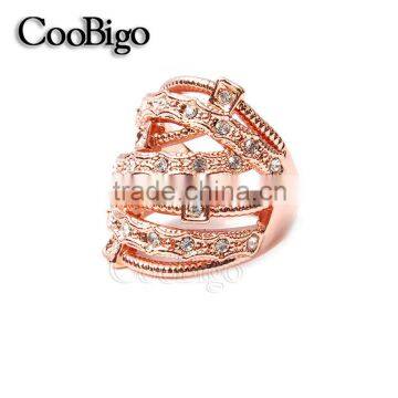 Fashion Jewelry Zinc Alloy Rhinestone Ring Elegant Women Party Show Gift Dresses Apparel Promotion Accessories photo-3