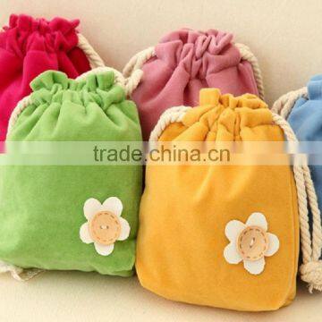 2016 cheap flower decoration jute drawstring bags                        
                                                                                Supplier's Choice