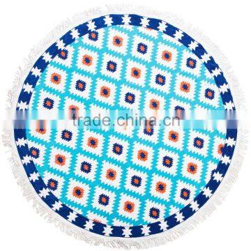 100% Velour Cotton Round Beach Towel Mandala Serviette Ronde