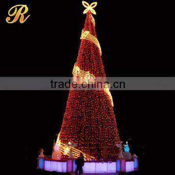 Big commercial lighted Christmas trees in China