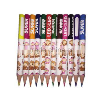 Heat transfer Triangle plastic 12 colors pencils