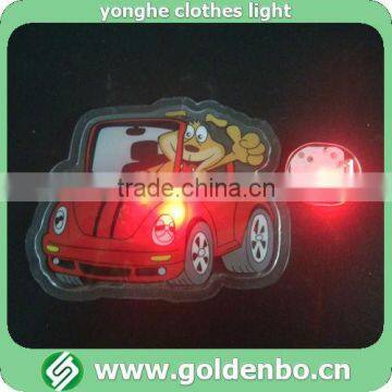 PVC patch with LED light clothes decoration