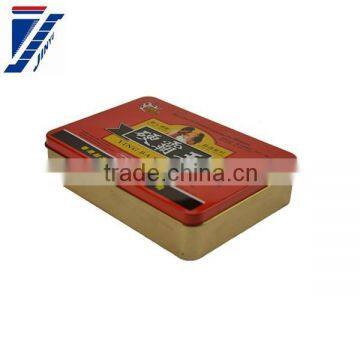 chinese tea tin box/ paper gift box wholesale square shaped tin boxes