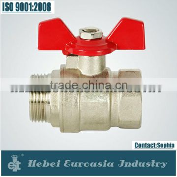 Aluminum Butterfly Handle Brass Ball Valve