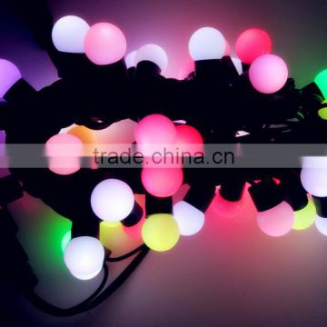 PVC wire RGB color change outdoor christmas ball lights / China Holiday Lights