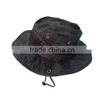 Black python army custom camo bucket hat