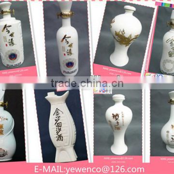 Ceramic figure bottle art ceramic wine bottle