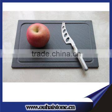 Stone black slate dish natural edge spilt surface slate tray