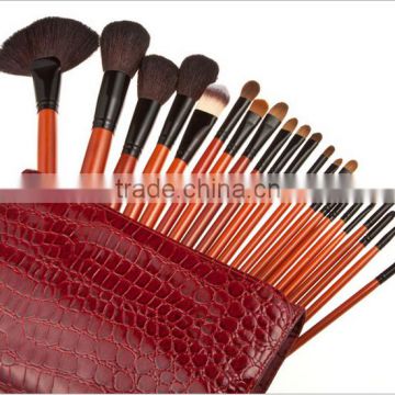 Pro makeup brush sets 22 piece red crocodile striae brushes animal hair beauty brush