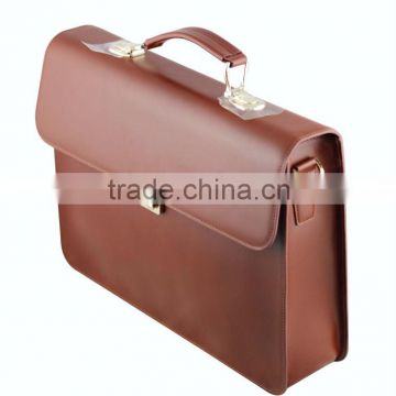 custom PU leather portfolio, brief case for business bag,fashion cattlehide men's handbag attache case