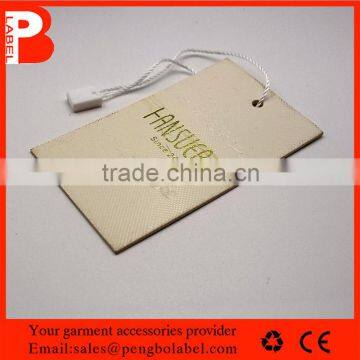 2015 men's garment brown kraft hang paper tags with sealer tag