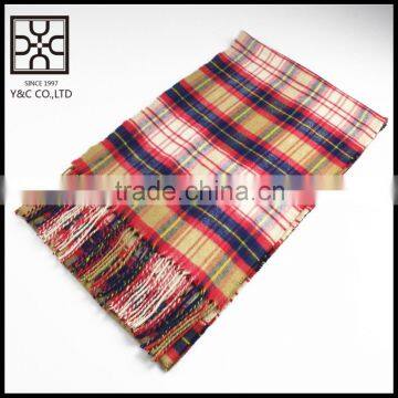 Top Super Soft Chashmere Feeling Acrylic Checked Scarf