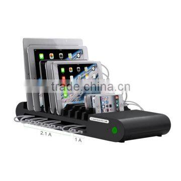 10 ports with 10 slots usb desktop charger 96w/12v high power multi-ports usb charger