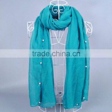 Pearl Fashion 100% Viscose Women Scarf Voile Scarves 180*90 Pashmina Muslim Scarf photo-6
