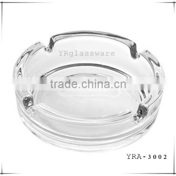 Wholesale cheap customer logo glass ashtray machine made