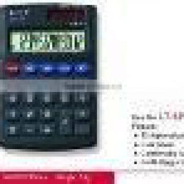 12 digit pocket calculator with comfortable rubber key LT-12V