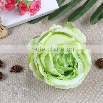 Cheap flower rose head artificial silk flower head