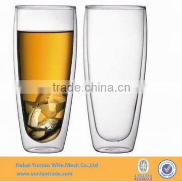 handle wine glass cup/double wall glass cup