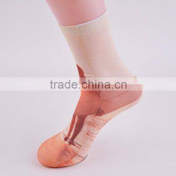 Hot sale lady's sublimation crew socks Fashion design socks