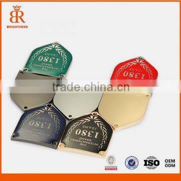 Custom logo printed metal tags logo metal tags