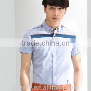 Men's Fashion Young Casual Cotton Short Sleeve Shirts