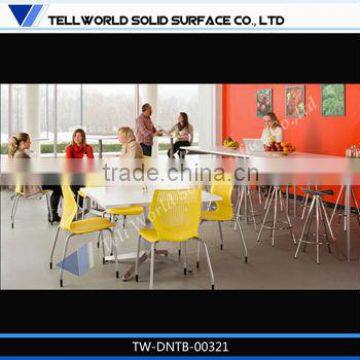 Solid surface dining desk/coffee shop tables and chairs