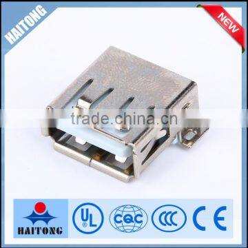 Haitong micro usb b type female solder connector with SMD