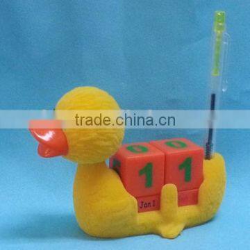 Plastic calendar for duck