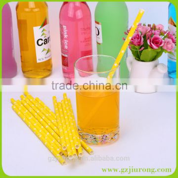 Promotional Event& party Yellow drinking paper straws