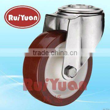 Stainless Steel Single Bolt Hole Fixing Castors