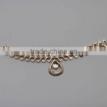 movable gold metal jewelry trim Neckline decorate for colthing