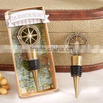 Beautiful Gift Bronze Compass Bottle Stopper