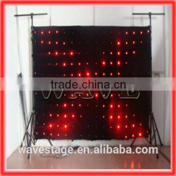 HOT WLK-1P9 Black fireproof Velvet cloth RGB 3 in 1 leds vision backdrop concert stage led screen