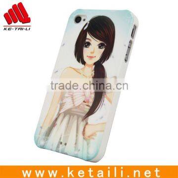 Beautiful girl design plastic cell phone case for iphone (Passed BV test)