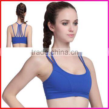 High Quality Cross Back Comfort Sports Yoga Bra with Removable Pads