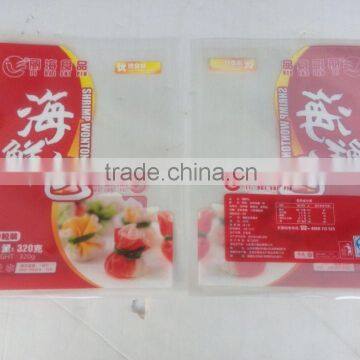 Three sides sealed color-printed frozen food packaging