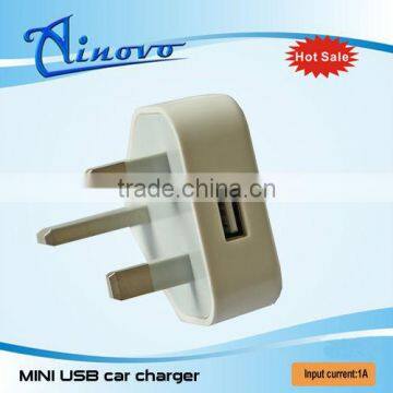 UK USB mobile wall charger,ac dc adapter mini usb