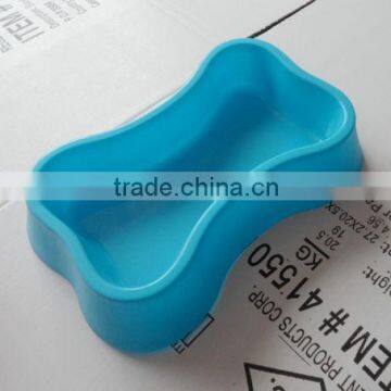 bone shape 100% food grade plastic dog bowl pet bowl