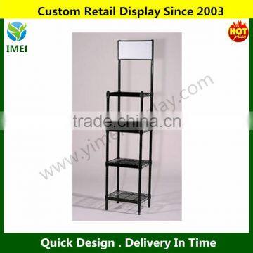 4-Shelf Floor Stand With Sign Frame YM6-901