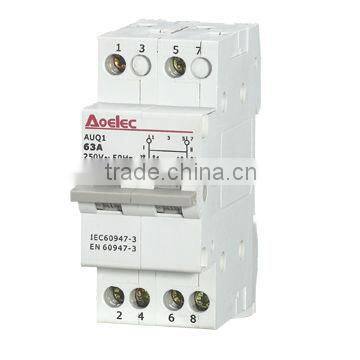 AUQ1 din rail mounting 2P 16A Modular Changeover Switch