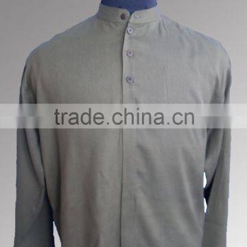 Pleated High colar kurta in organic, regular cotton or UV resistant bamboo