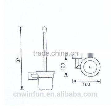 Solid Brass Chrome Finish Toilet Brush Holder, Bathroom Hardware Product,Bathroom Accessories FM-3188 photo-2