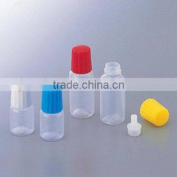 A point plastic bottle of eye drops