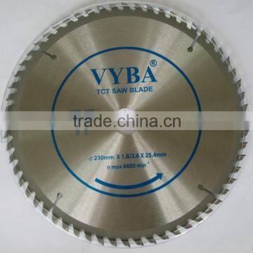 230*1.8/2.6*60T TCT SAW BLADES FOR PORTABLE MACHINES