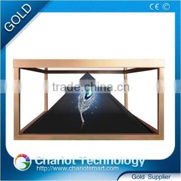 Chariot 3d holographic display showcase, pyramid on sale.