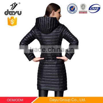 Lightweight New women long coat model Slim Lightweight Hooded Coat full length down coat