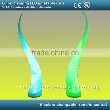 Color Changing LED Light Decoration Inflatable Cone Wedding Party Inflatable Cone Decorative LED Inflatable photo-2